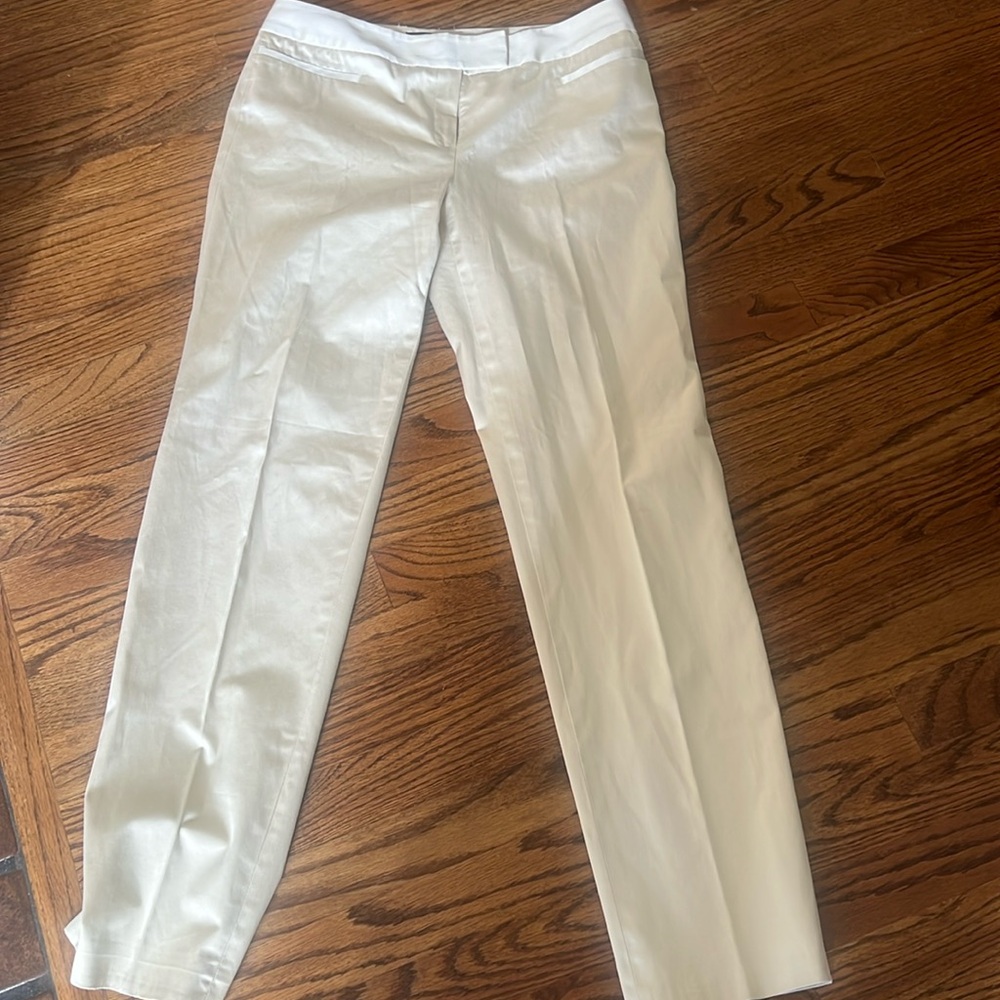 Lafayette 148 light khaki cotton pants size 8